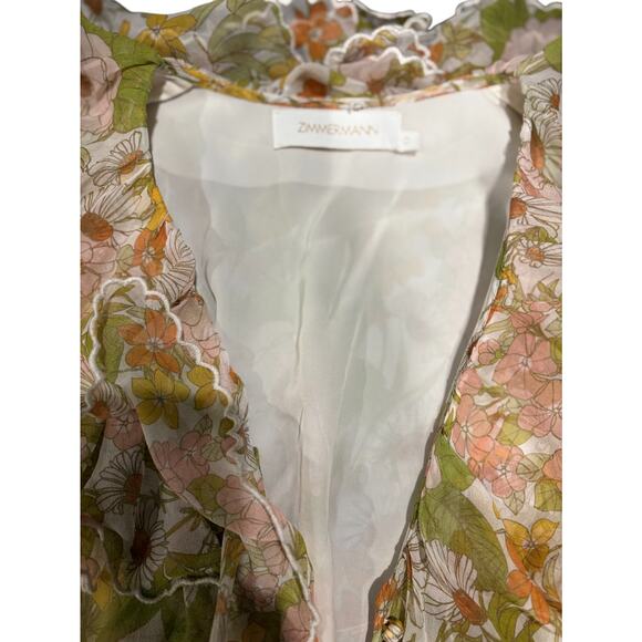 Zimmermann 'The Love Struck' Above The Knee Scalloped Romper Mini Dress - Picture 8 of 12